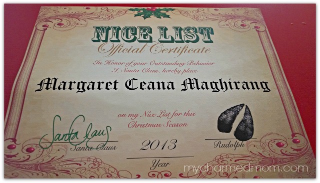 santa certificate